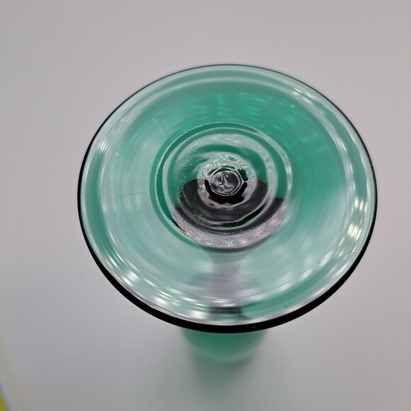 Green Libbey Champagne Flute Glass Vintage - Picture 5 of 6